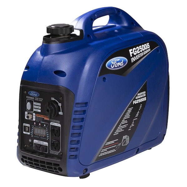 Ford Portable and Inverter Generator, Gasoline, 2,200 W Rated, 2,500 W Surge, Recoil Start, 18 A FG2500IS - main
